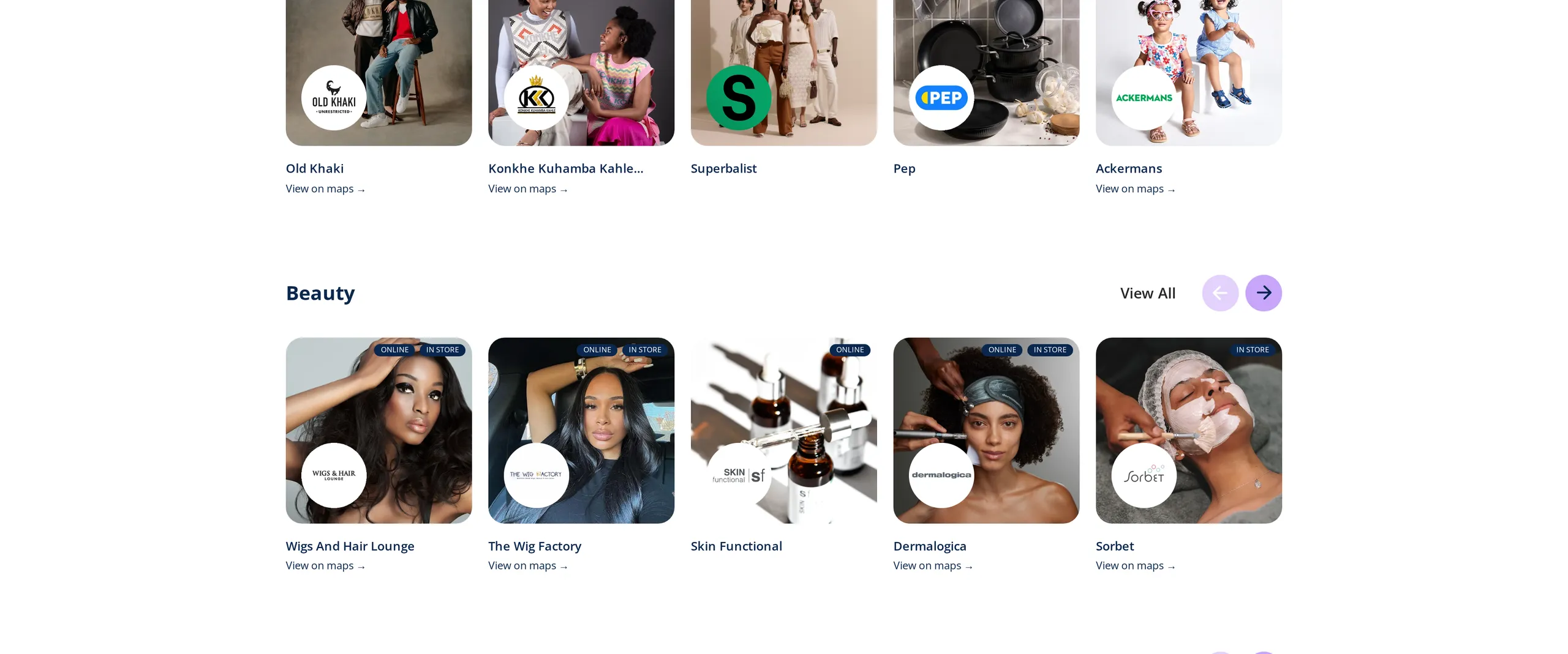 Payflex website page section